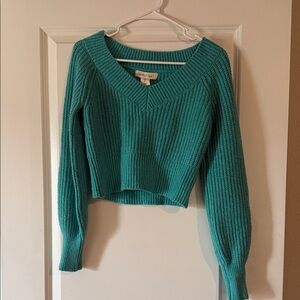 Teal V-Neck Sweater